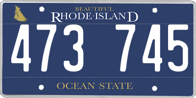 RI license plate 473745