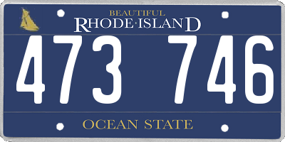 RI license plate 473746