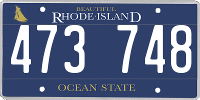 RI license plate 473748