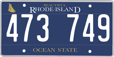 RI license plate 473749