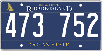 RI license plate 473752