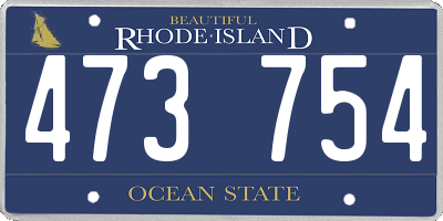 RI license plate 473754