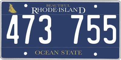 RI license plate 473755