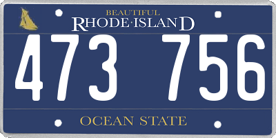 RI license plate 473756