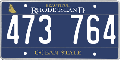 RI license plate 473764