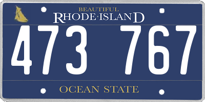 RI license plate 473767