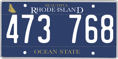RI license plate 473768
