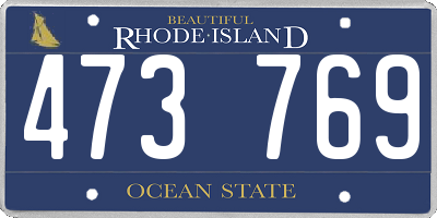 RI license plate 473769