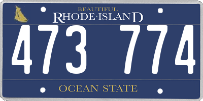 RI license plate 473774