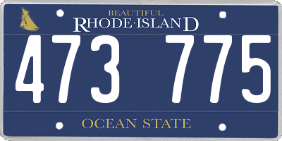 RI license plate 473775