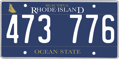RI license plate 473776
