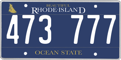 RI license plate 473777