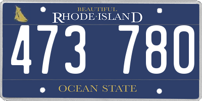 RI license plate 473780