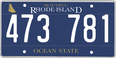 RI license plate 473781