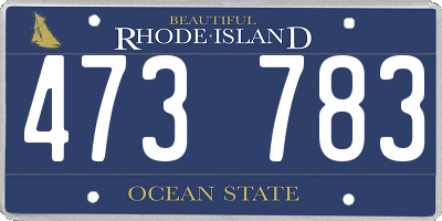 RI license plate 473783