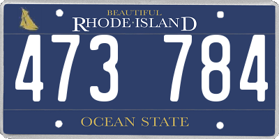 RI license plate 473784
