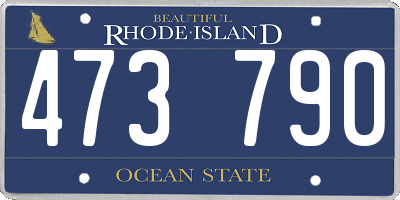 RI license plate 473790