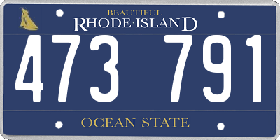 RI license plate 473791