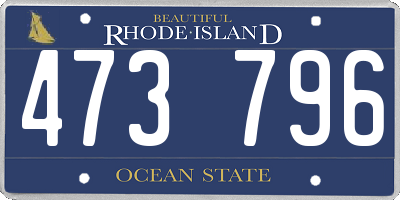 RI license plate 473796