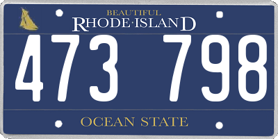 RI license plate 473798
