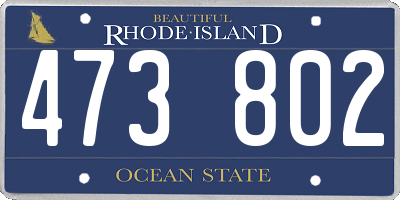 RI license plate 473802