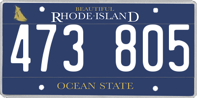 RI license plate 473805