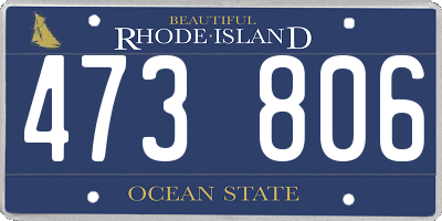 RI license plate 473806