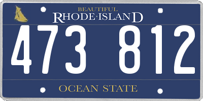 RI license plate 473812