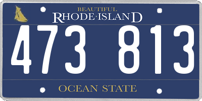 RI license plate 473813