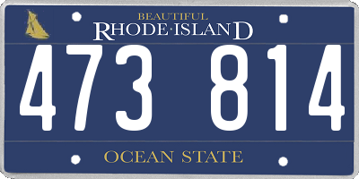RI license plate 473814