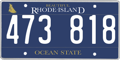 RI license plate 473818