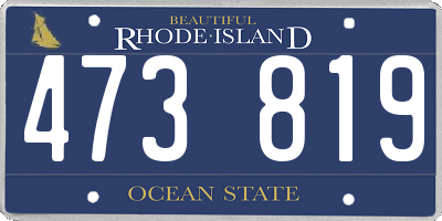 RI license plate 473819