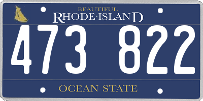 RI license plate 473822