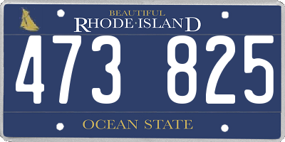 RI license plate 473825