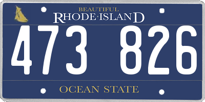 RI license plate 473826