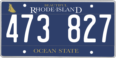 RI license plate 473827