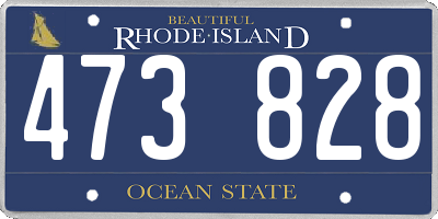RI license plate 473828