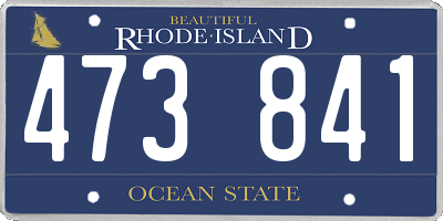 RI license plate 473841