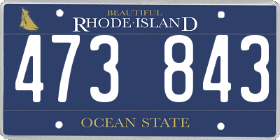 RI license plate 473843