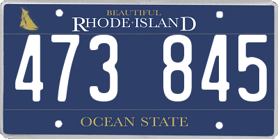 RI license plate 473845