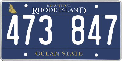 RI license plate 473847