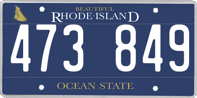 RI license plate 473849