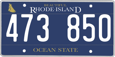 RI license plate 473850