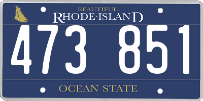 RI license plate 473851