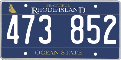 RI license plate 473852