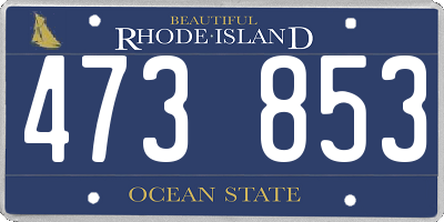 RI license plate 473853