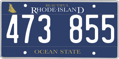 RI license plate 473855