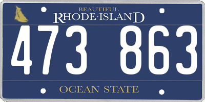 RI license plate 473863