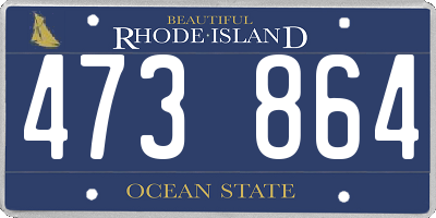 RI license plate 473864