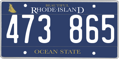 RI license plate 473865